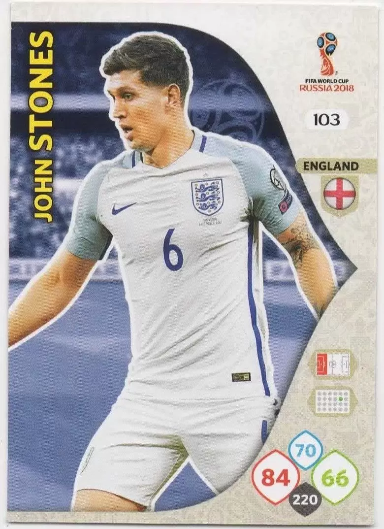 Russia 2018 : FIFA World Cup Adrenalyn XL - John Stones - England
