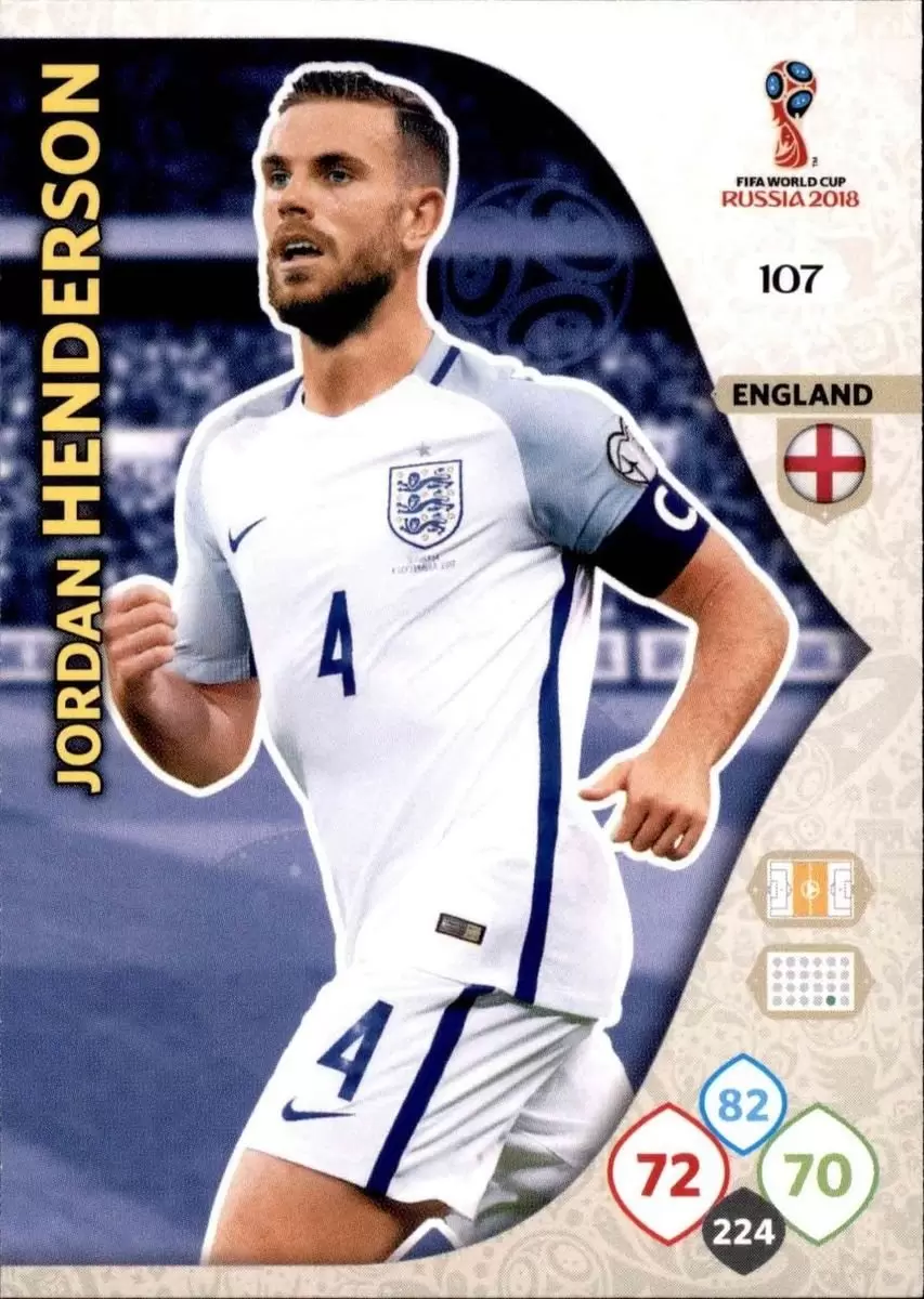 Russia 2018 : FIFA World Cup Adrenalyn XL - Jordan Henderson - England