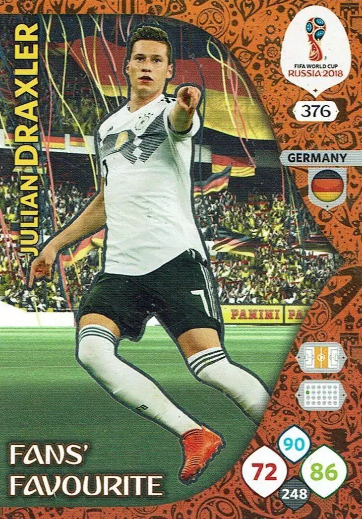 Russia 2018 : FIFA World Cup Adrenalyn XL - Julian Draxler - Germany