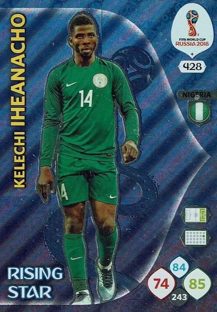 Russia 2018 : FIFA World Cup Adrenalyn XL - Kelechi Iheanacho - Nigeria