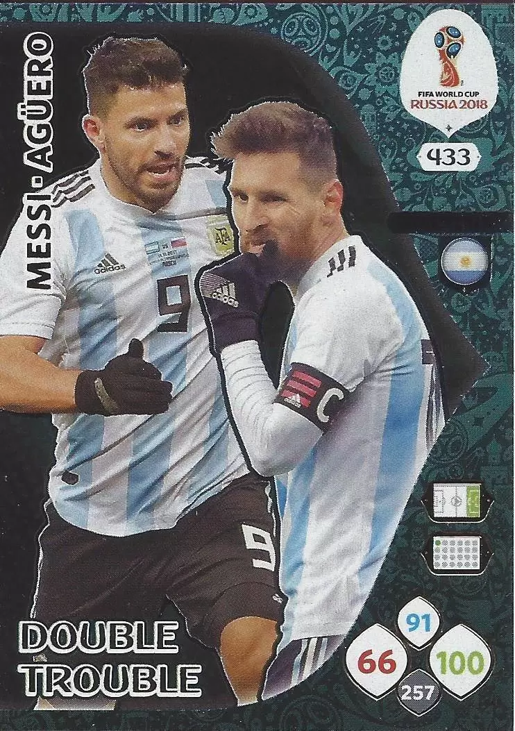 Russia 2018 : FIFA World Cup Adrenalyn XL - Lionel Messi / Sergio Agüero - Argentina