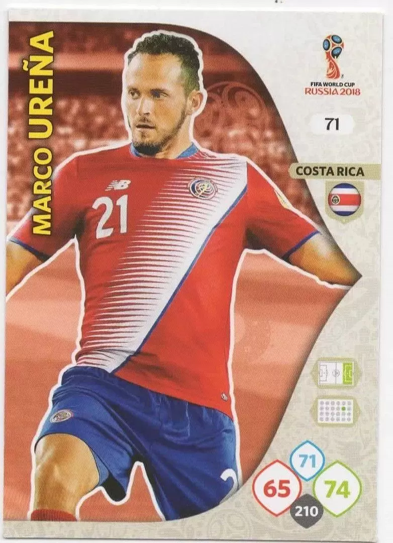 Russia 2018 : FIFA World Cup Adrenalyn XL - Marco Ureña - Costa Rica
