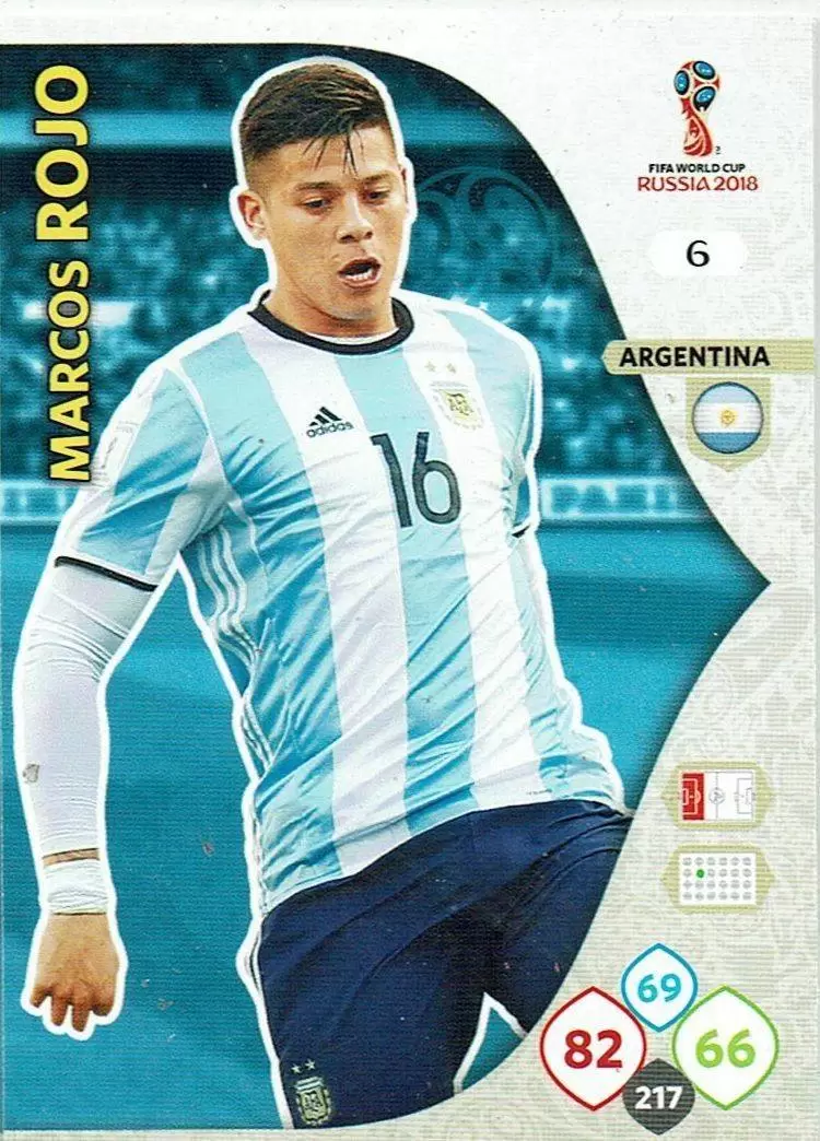 Russia 2018 : FIFA World Cup Adrenalyn XL - Marcos Rojo - Argentina