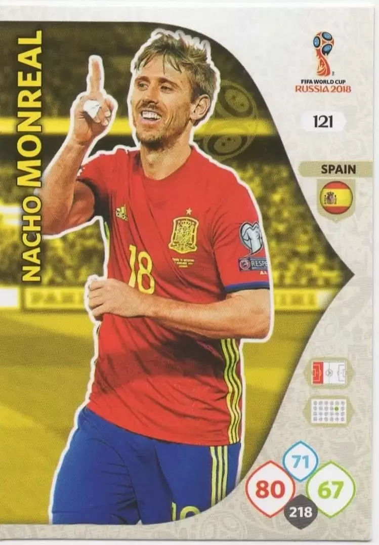 Russia 2018 : FIFA World Cup Adrenalyn XL - Nacho Monreal - España