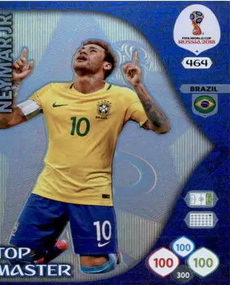 BRAZIL #464 ADRENALYN XL FIFA WORLD CUP 2018 RUSSIA NEYMAR JR TOP MASTER TRADING CARD