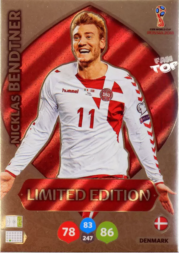 Russia 2018 : FIFA World Cup Adrenalyn XL - Nicklas Bendtner - Denmark