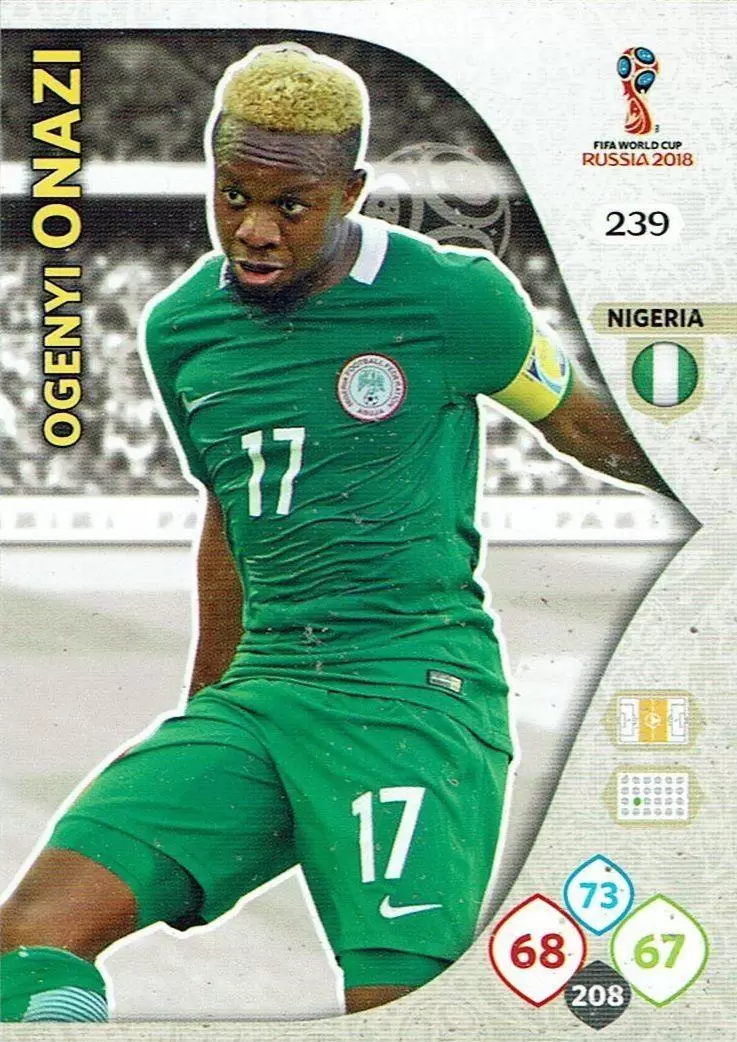 Russia 2018 : FIFA World Cup Adrenalyn XL - Ogenyi Onazi - Nigeria