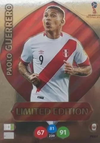 Russia 2018 : FIFA World Cup Adrenalyn XL - Paolo Guerrero - Peru