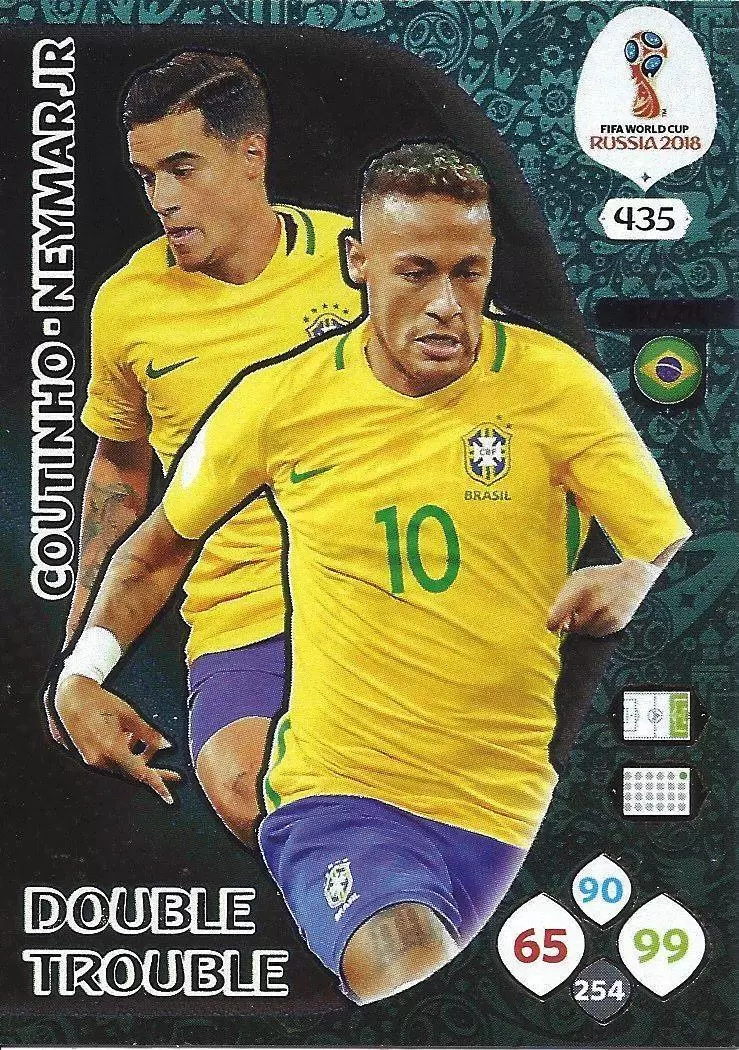 Russia 2018 : FIFA World Cup Adrenalyn XL - Philippe Coutinho / Neymar Jr - Brazil