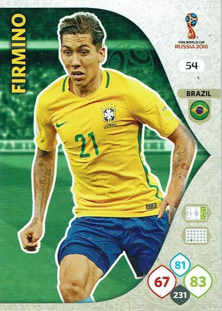 Roberto Firmino Panini WM 2018 World Cup Russia Brasilien Sticker 369 