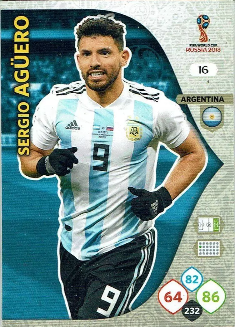 Russia 2018 : FIFA World Cup Adrenalyn XL - Sergio Agüero - Argentina