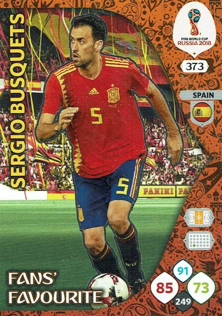 Russia 2018 : FIFA World Cup Adrenalyn XL - Sergio Busquets - España