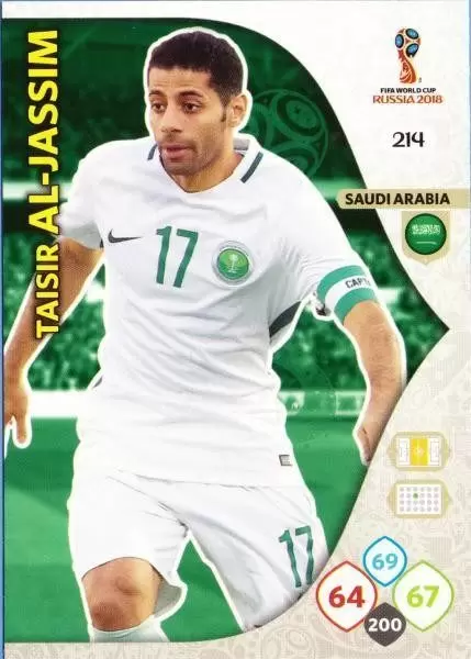 Russia 2018 : FIFA World Cup Adrenalyn XL - Taisir Al-Jassim - Saudi Arabia