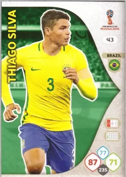 Russia 2018 : FIFA World Cup Adrenalyn XL - Thiago Silva - Brazil