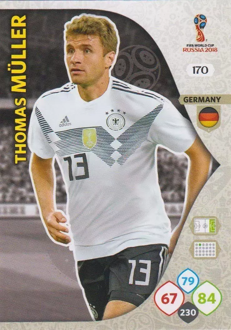 Russia 2018 : FIFA World Cup Adrenalyn XL - Thomas Müller - Germany