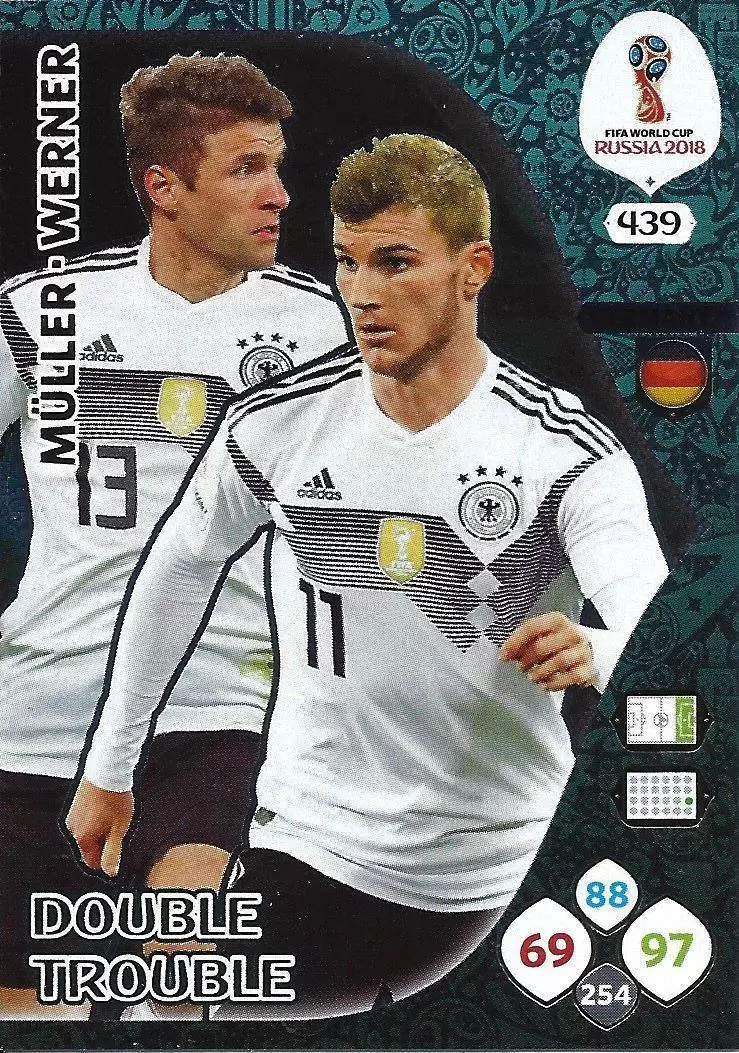 Russia 2018 : FIFA World Cup Adrenalyn XL - Thomas Müller / Timo Werner - Germany