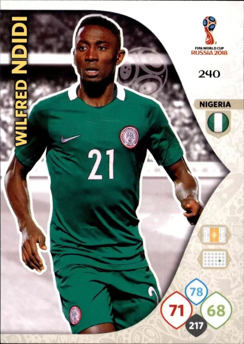 Russia 2018 : FIFA World Cup Adrenalyn XL - Wilfred Ndidi - Nigeria