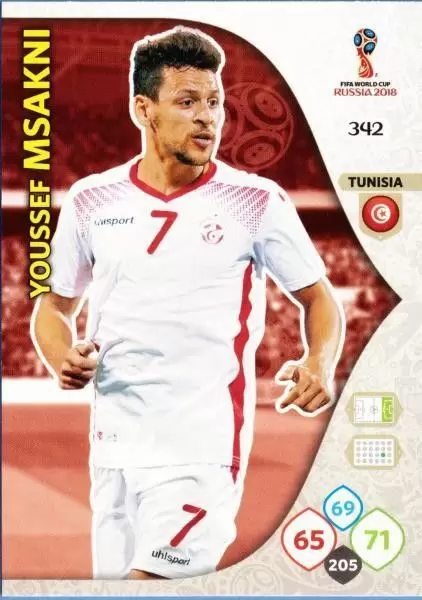 Russia 2018 : FIFA World Cup Adrenalyn XL - Youssef Msakni - Tunisia