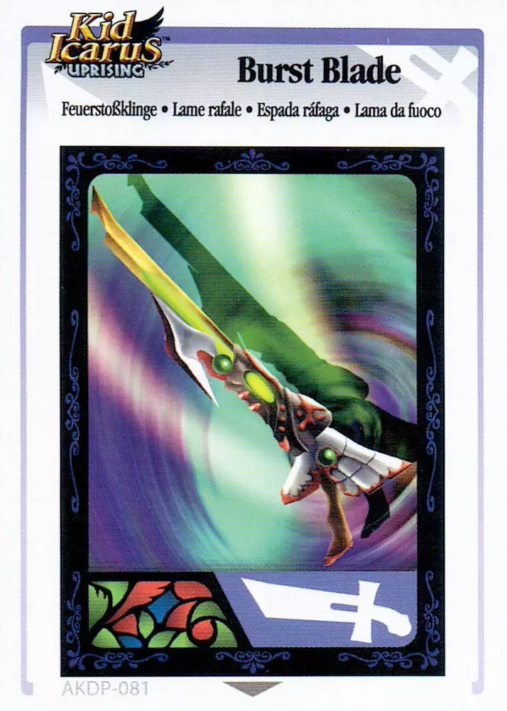 Kid Icarus Uprising AR cards - Burst Blade