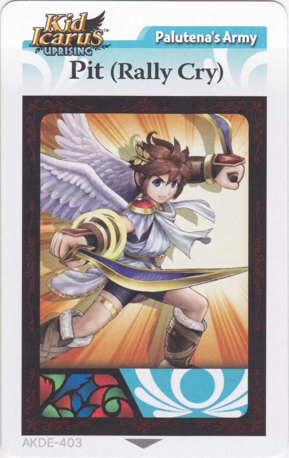 Kid Icarus Uprising AR cards - Pit (Rally Cry)