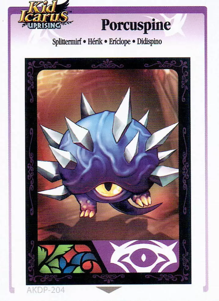 Kid Icarus Uprising AR cards - Porcuspine