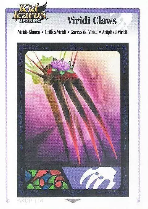 Kid Icarus Uprising AR cards - Viridi Claws