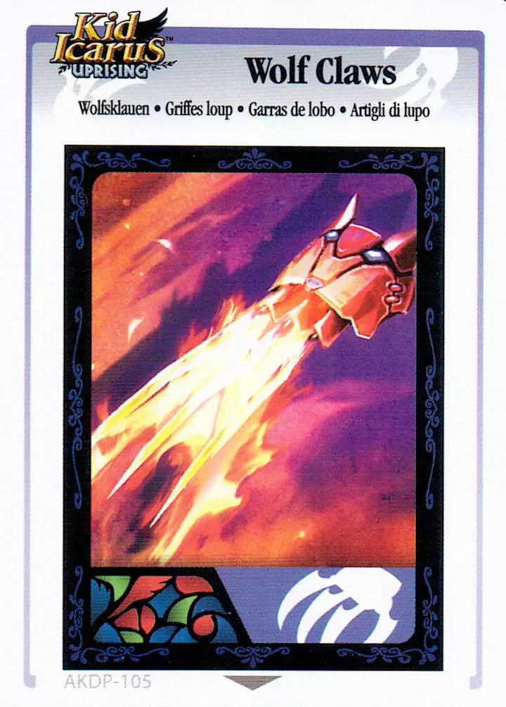 Kid Icarus Uprising AR cards - Wolf Claws