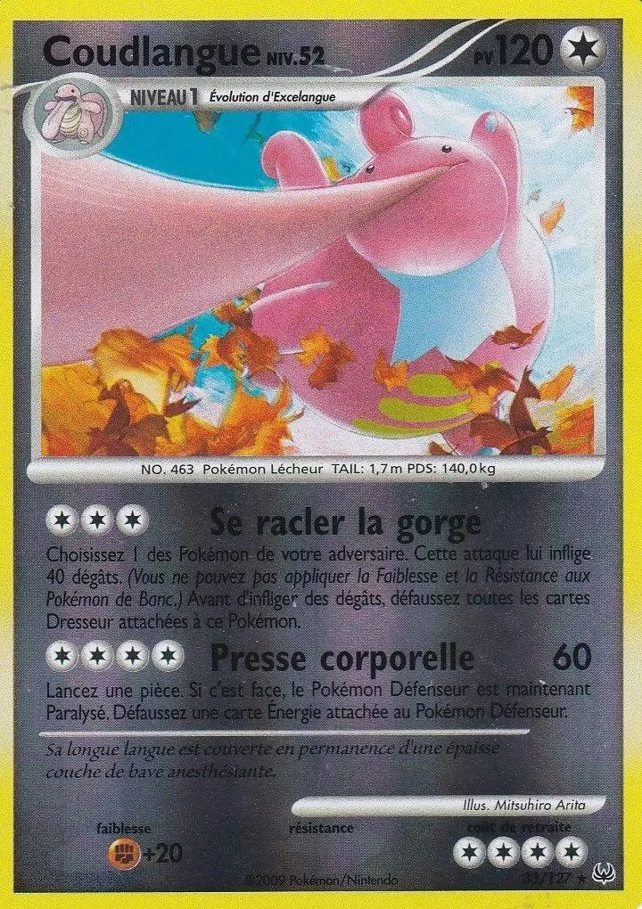 Pokémon Série Platine - Coudlangue Reverse