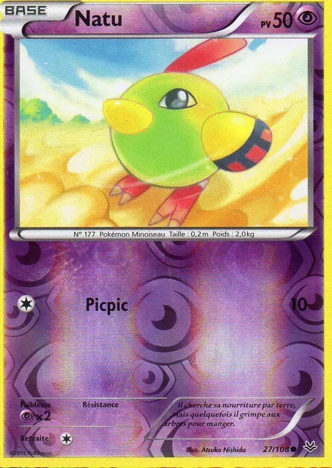 Pokémon XY Ciel rugissant - Natu Reverse
