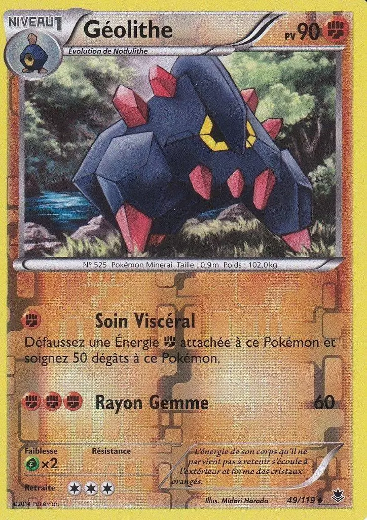 Pokémon XY Vigueur Spectrale - Géolithe Reverse