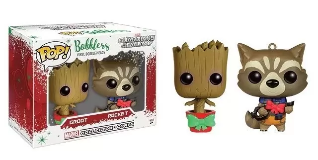 Bobblers - Groot & Rocket Christmas 2-Pack - POP! MARVEL action figure