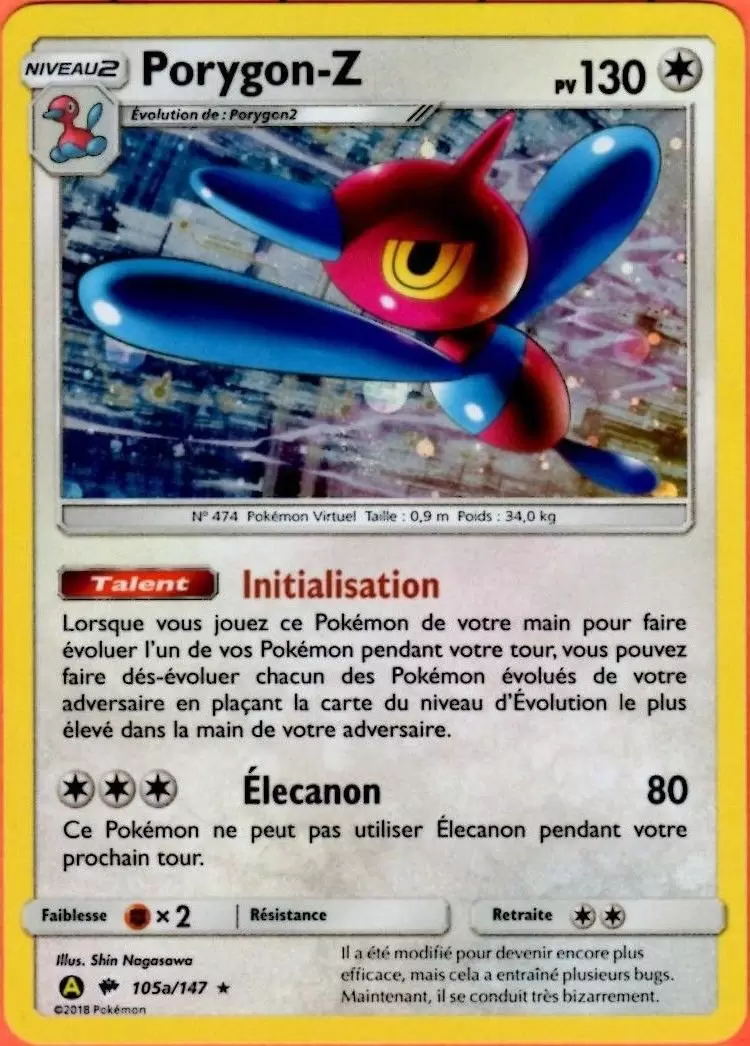 Cartes Pokémon Alternatives - Porygon-Z holographique