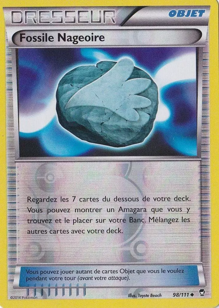 Pokémon XY Poings furieux - Fossile Nageoire Reverse