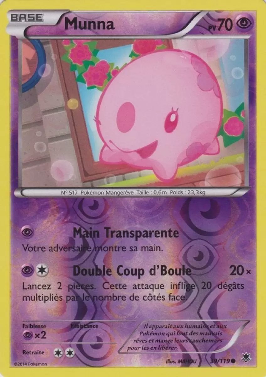 Pokémon XY Vigueur Spectrale - Munna Reverse