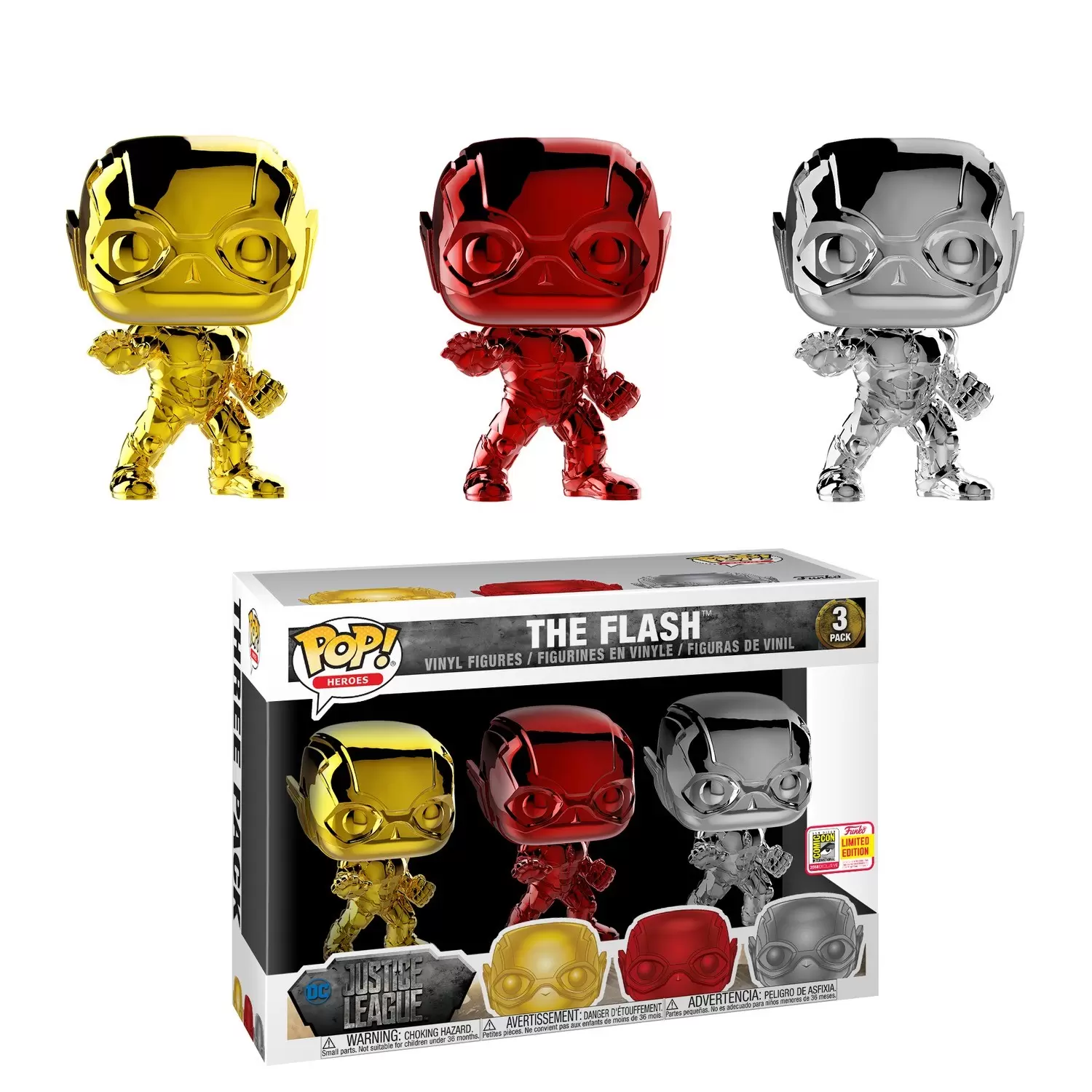 POP! Heroes - Justice League - The Flash 3 Pack