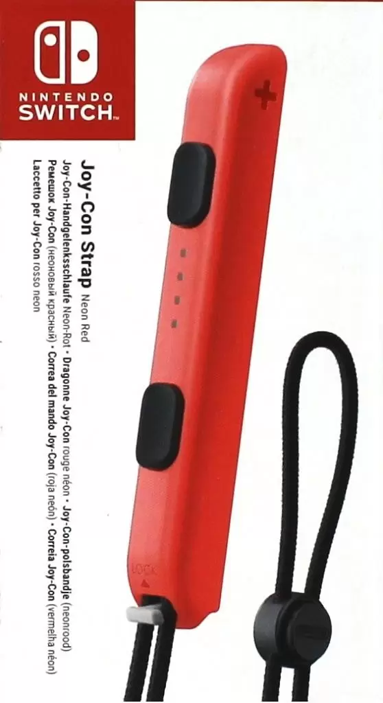 Matériel Nintendo Switch - Dragonne Joy-con rouge néon