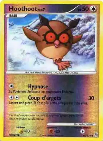 Pokémon Série Diamant et Perle - Hoothoot Reverse