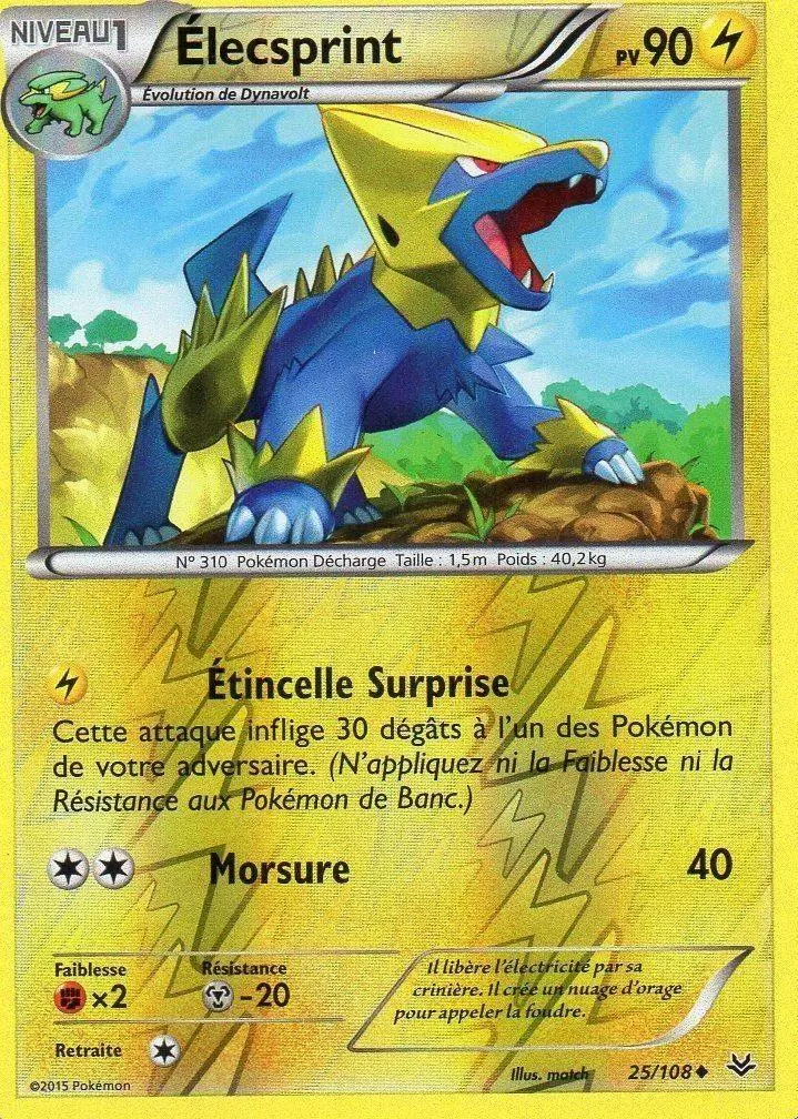 Pokémon XY Ciel rugissant - Élecsprint Reverse