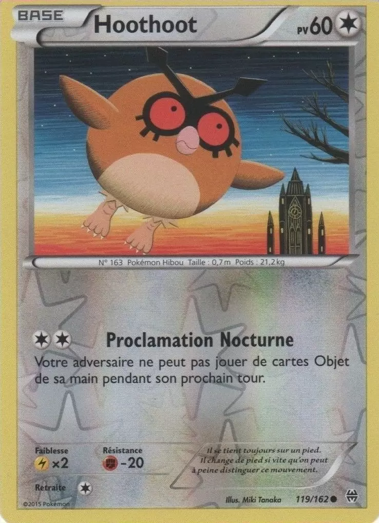 Pokémon XY Impulsion Turbo - Hoothoot Reverse