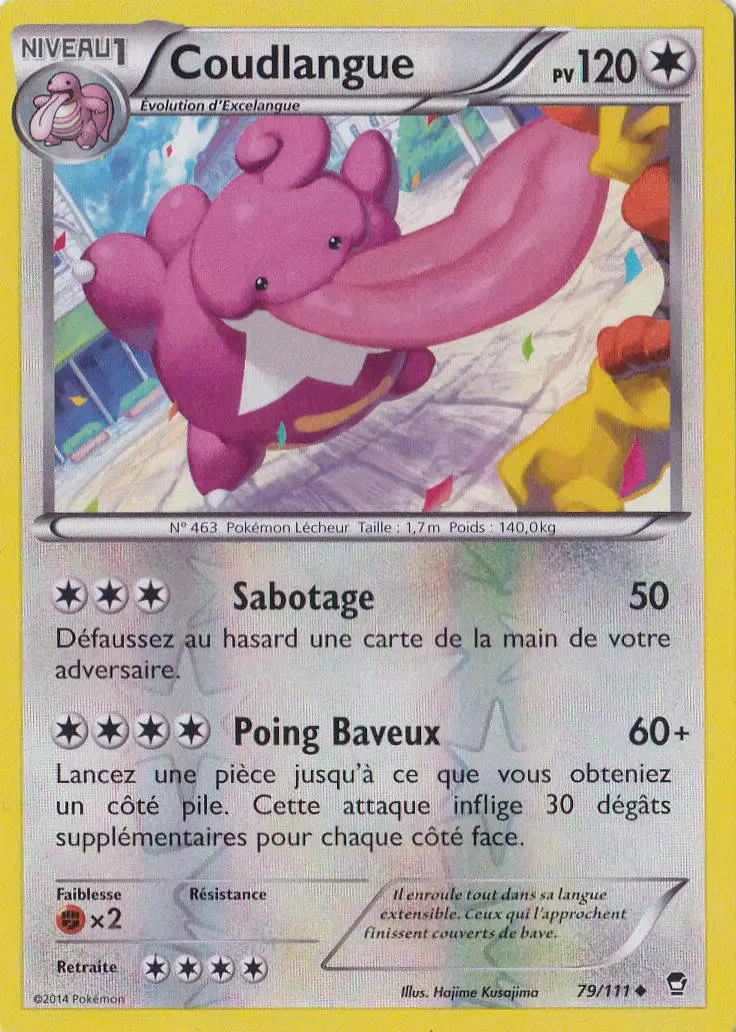 Pokémon XY Poings furieux - Coudlangue Reverse
