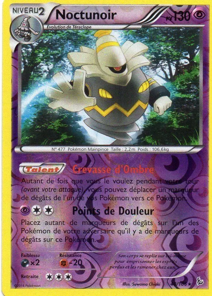 Pokémon XY Etincelles - Noctunoir Reverse