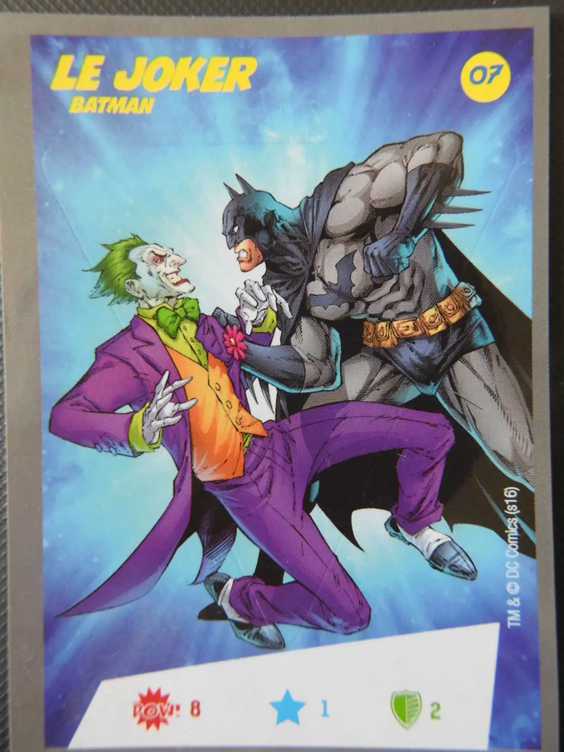 Le collector Super héros (Match) - Carte n°07 Le Joker