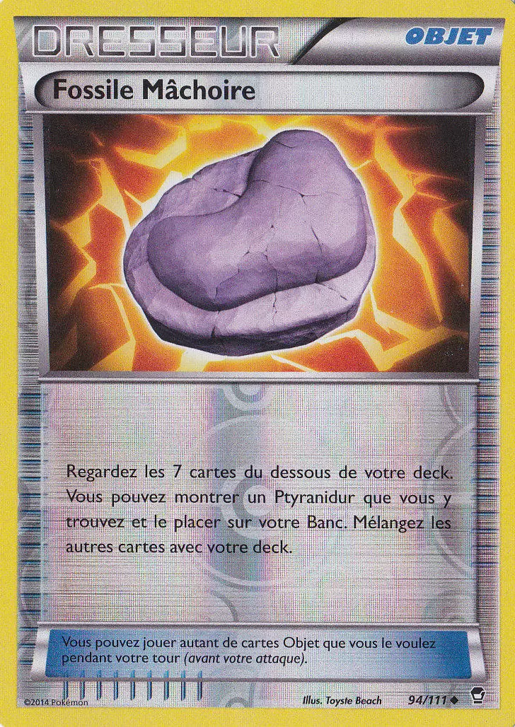 Pokémon XY Poings furieux - Fossile Mâchoire Reverse