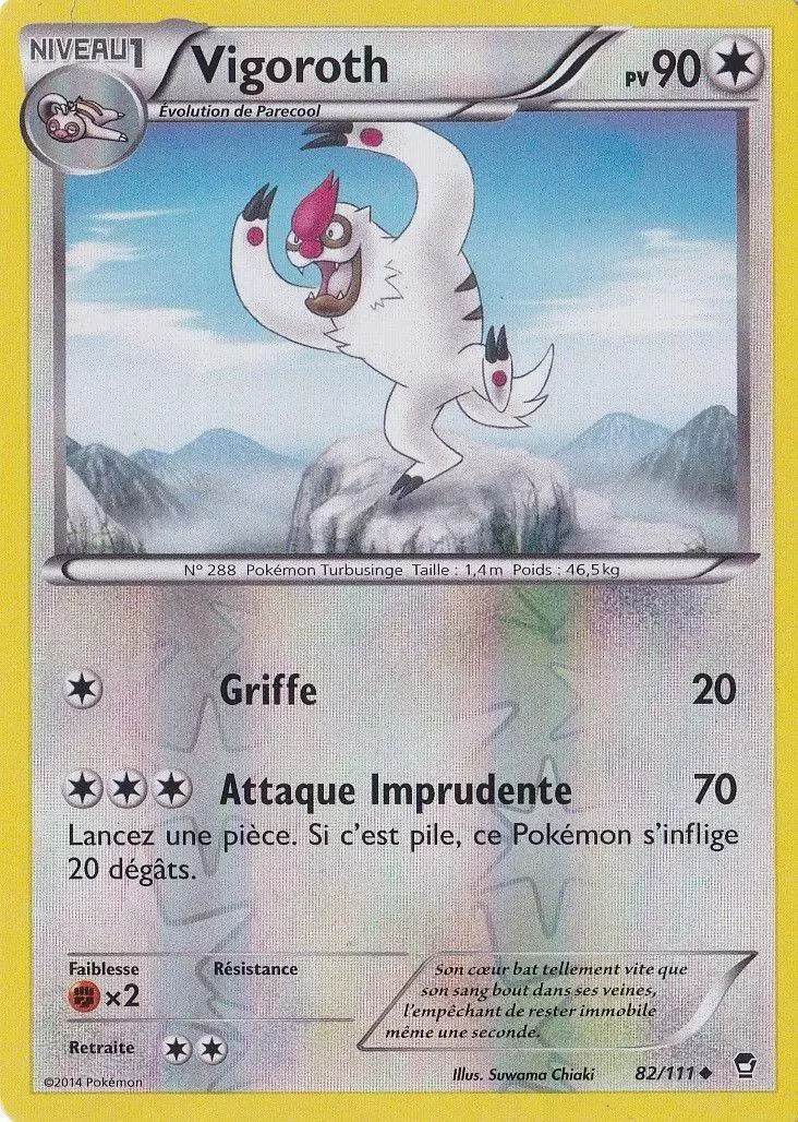 Pokémon XY Poings furieux - Vigoroth Reverse