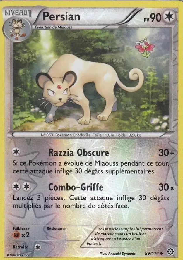Pokémon XY Offensive Vapeur - Persian Reverse