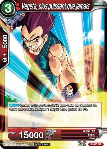 Dragon Ball Super Carte Promo FR - Vegeta, plus puissant que jamais
