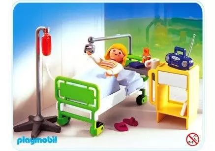 Playmobil Hôpital & Sauveteurs - Patient / chambre d\'hôpital