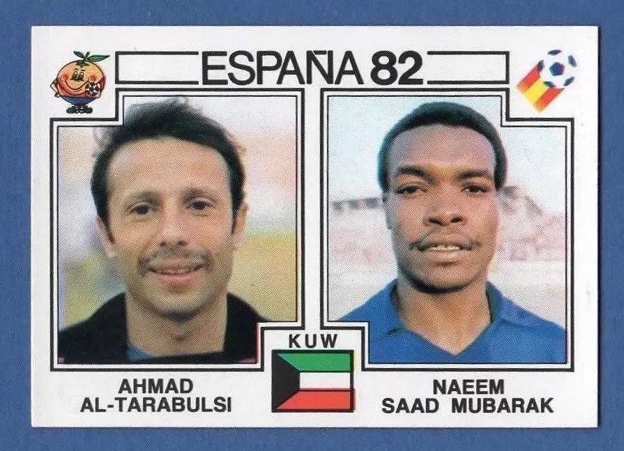 España 82 World Cup - Ahmad Al-Tarabulsi & Naeem Saad Mubarak - Kuwait