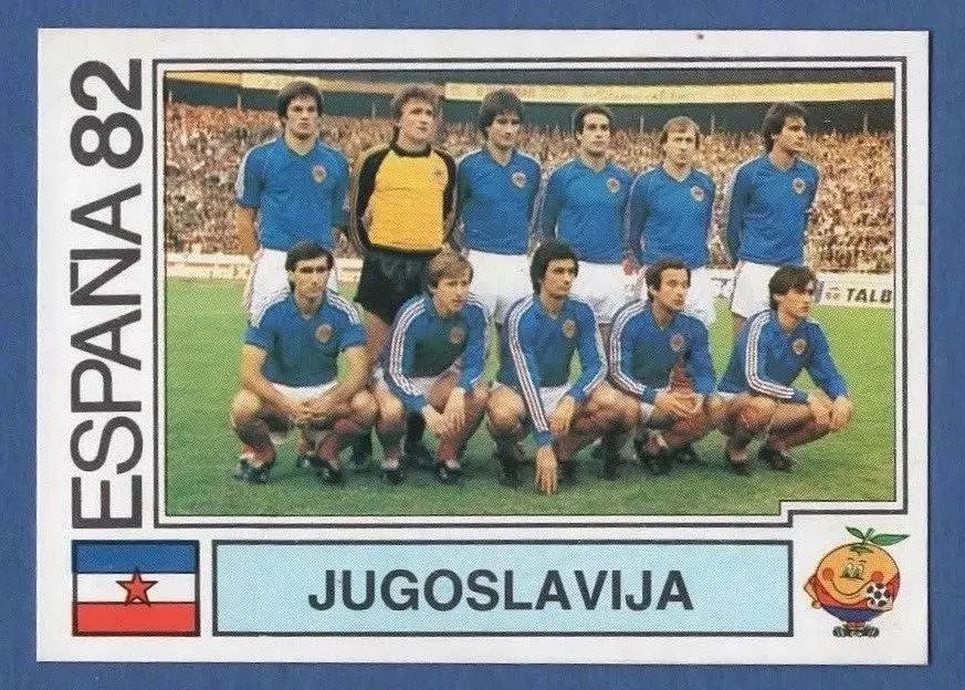 España 82 World Cup - Jugoslavija (team) - Jugoslavija
