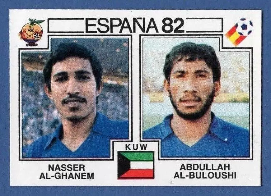 España 82 World Cup - Naseed Al-Ghanem & Abdullah Al-Buloushi - Kuwait